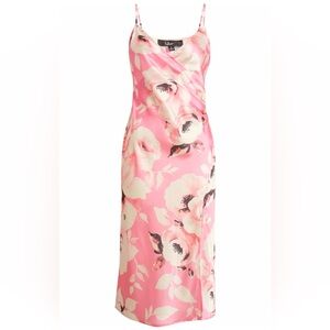 Lulus-Garden Sweetheart Floral Pink Slipdress- size XS-NWT